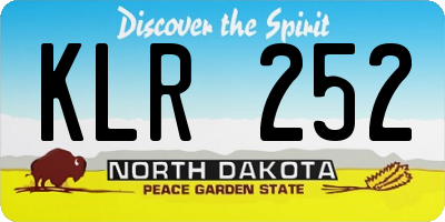 ND license plate KLR252