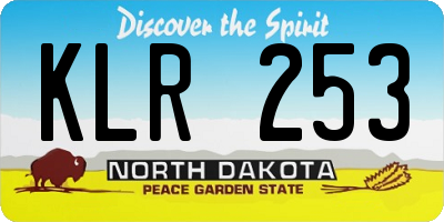 ND license plate KLR253