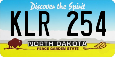 ND license plate KLR254