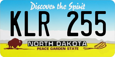 ND license plate KLR255