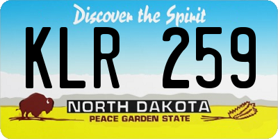 ND license plate KLR259
