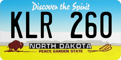 ND license plate KLR260