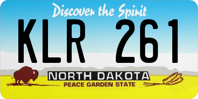 ND license plate KLR261