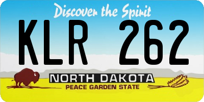 ND license plate KLR262