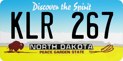 ND license plate KLR267