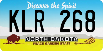 ND license plate KLR268