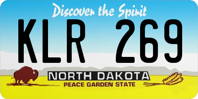 ND license plate KLR269