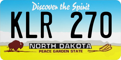 ND license plate KLR270