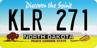 ND license plate KLR271