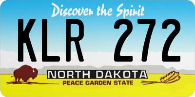 ND license plate KLR272