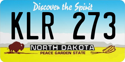 ND license plate KLR273