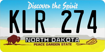 ND license plate KLR274
