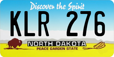 ND license plate KLR276