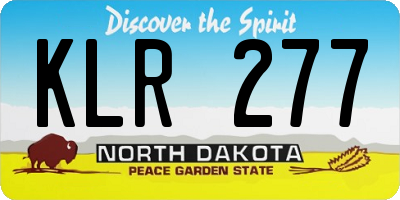 ND license plate KLR277