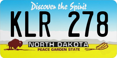 ND license plate KLR278
