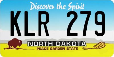 ND license plate KLR279