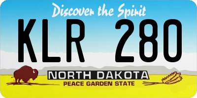 ND license plate KLR280