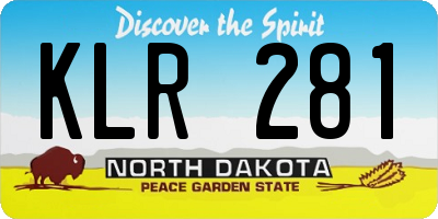 ND license plate KLR281