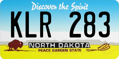 ND license plate KLR283