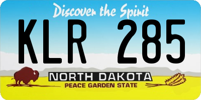 ND license plate KLR285