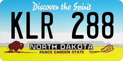 ND license plate KLR288