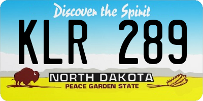 ND license plate KLR289