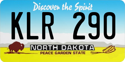 ND license plate KLR290