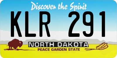 ND license plate KLR291
