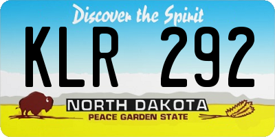 ND license plate KLR292