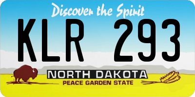 ND license plate KLR293