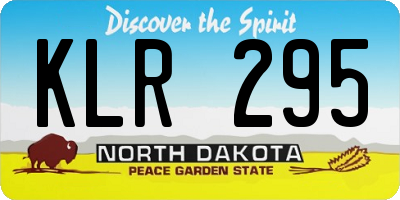 ND license plate KLR295
