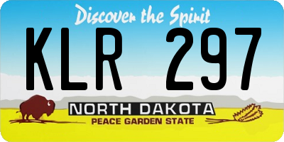 ND license plate KLR297