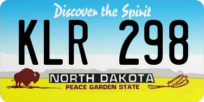 ND license plate KLR298