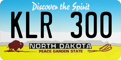 ND license plate KLR300