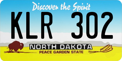 ND license plate KLR302