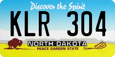 ND license plate KLR304