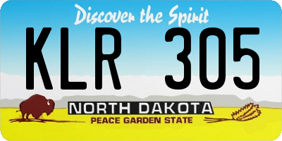 ND license plate KLR305