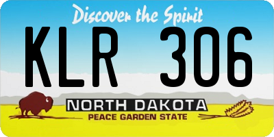 ND license plate KLR306