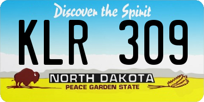 ND license plate KLR309
