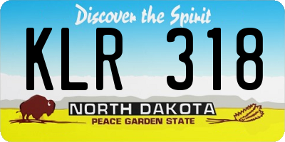 ND license plate KLR318