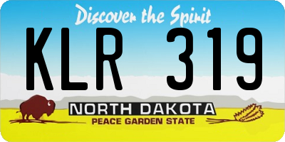 ND license plate KLR319
