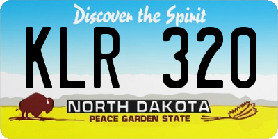 ND license plate KLR320