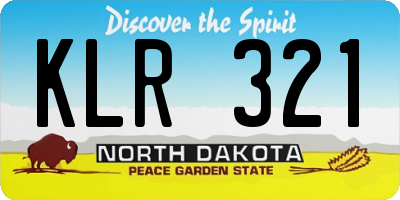 ND license plate KLR321