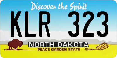 ND license plate KLR323