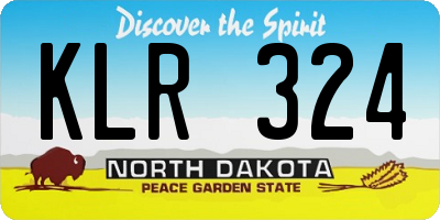 ND license plate KLR324