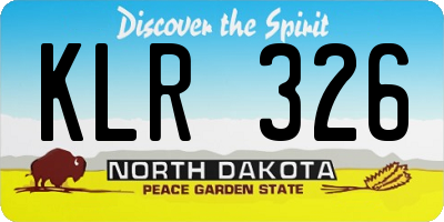 ND license plate KLR326