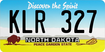 ND license plate KLR327