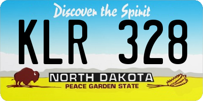 ND license plate KLR328