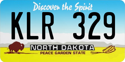 ND license plate KLR329