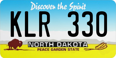 ND license plate KLR330